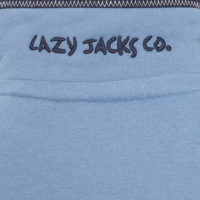 Lazy Jacks Children's Wells-Next-the-Sea Printed 1/4 Zip Sweatshirt - Airforce
