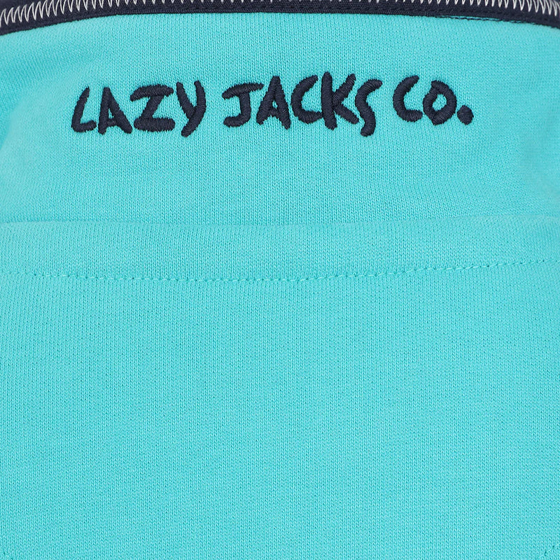 Lazy Jacks Children's Wells-Next-the-Sea Printed 1/4 Zip Sweatshirt - Aquarius