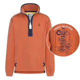 Children's Saffron/Sign Post Lazy Jacks Wells-Next-the-Sea Printed 1/4 Zip Sweatshirt