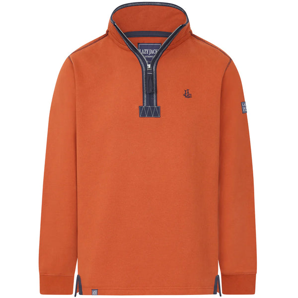 Men's Saffron/Sign Post Lazy Jacks Wells-Next-the-Sea Printed 1/4 Zip Sweatshirt