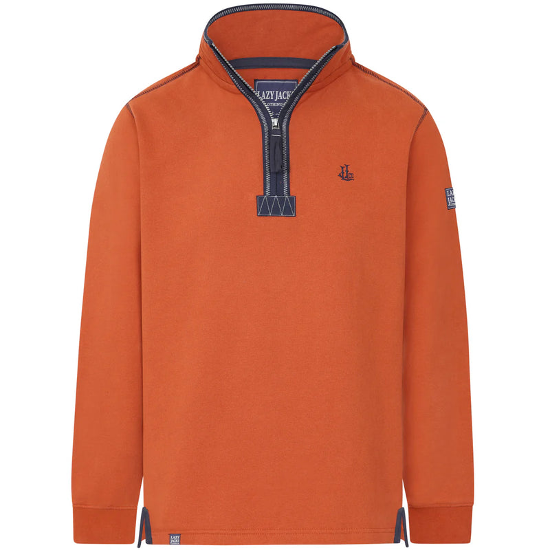 Men's Saffron/Sign Post Lazy Jacks Wells-Next-the-Sea Printed 1/4 Zip Sweatshirt