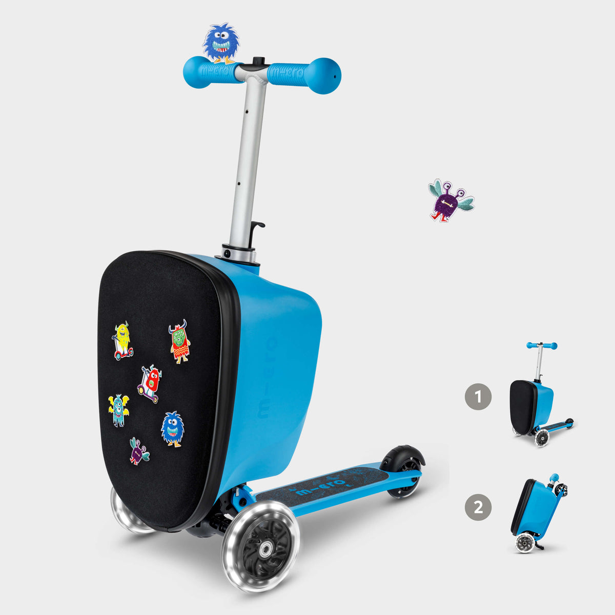 Mini Micro LED Luggage: Blue