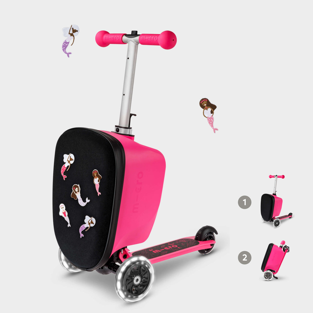 Mini Micro LED Luggage: Pink