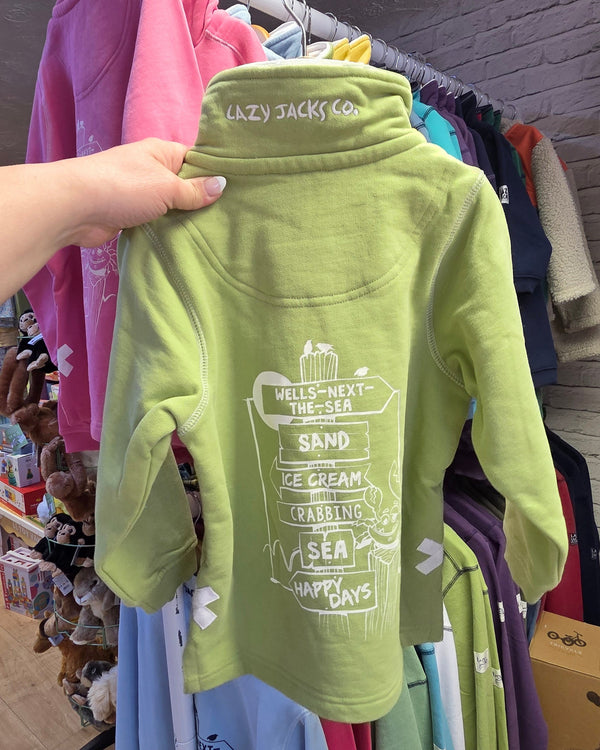 Lazy Jacks Wells-next-the-sea Printed Sweater Pistachio
