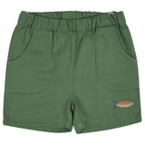 Pigeon Embroidered pull-on shorts - green