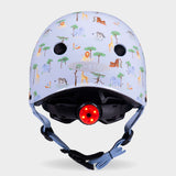 Printed Helmet For Bike and Scooters: Blue Safari