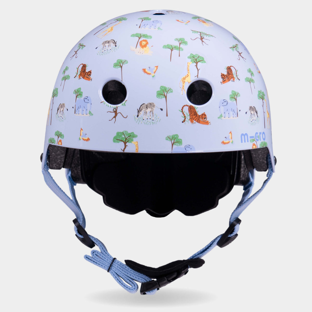 Printed Helmet For Bike and Scooters: Blue Safari