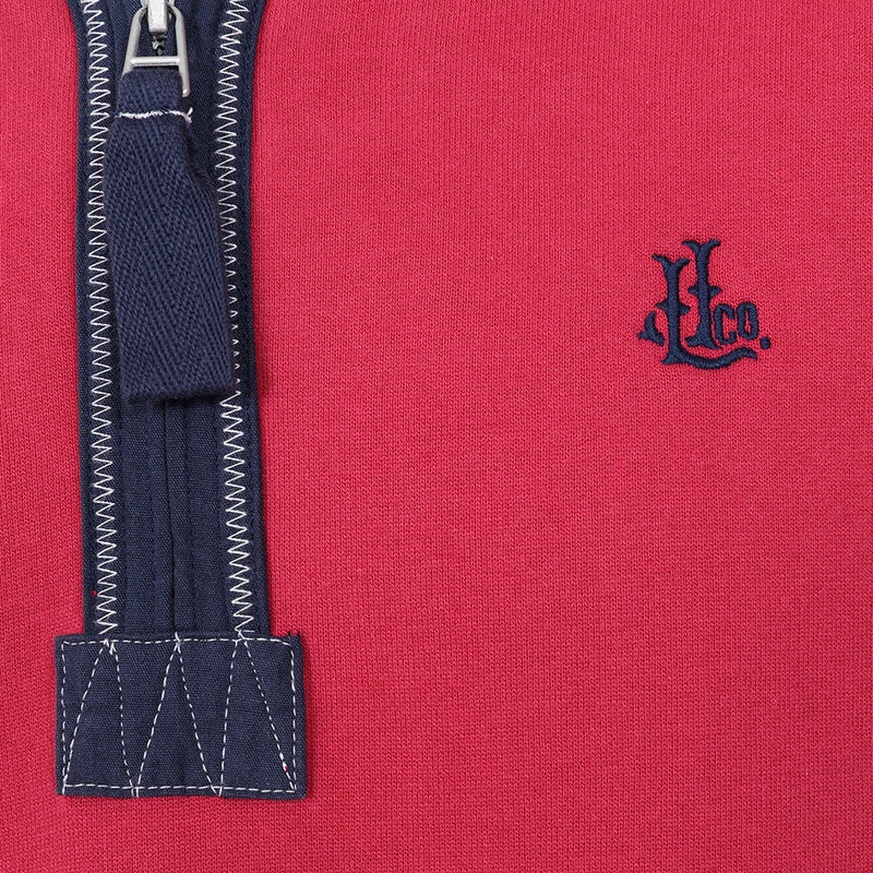 Men's Rouge/Wheel Lazy Jacks Wells-Next-the-Sea Printed 1/4 Zip Sweatshirt