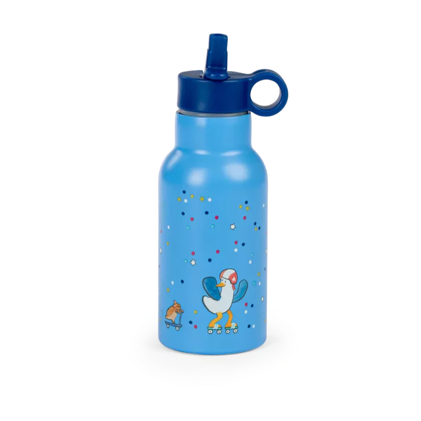 Moulin Roty Stainless Steel Water Bottle Puce & Pilou