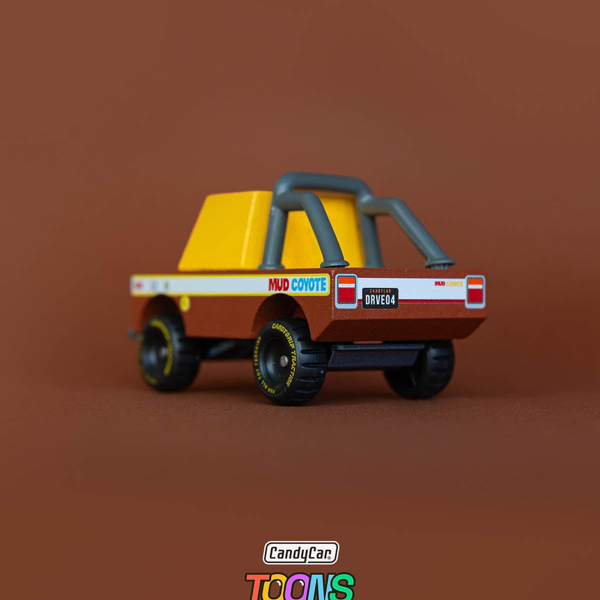 Candylab TOONS Wooden Diecast Car Mud Coyote Truck