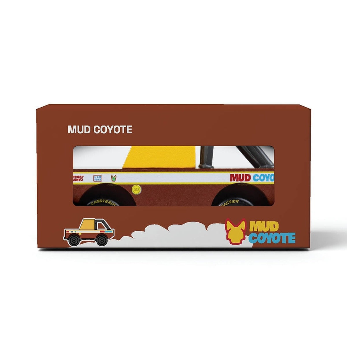 Candylab TOONS Wooden Diecast Car Mud Coyote Truck