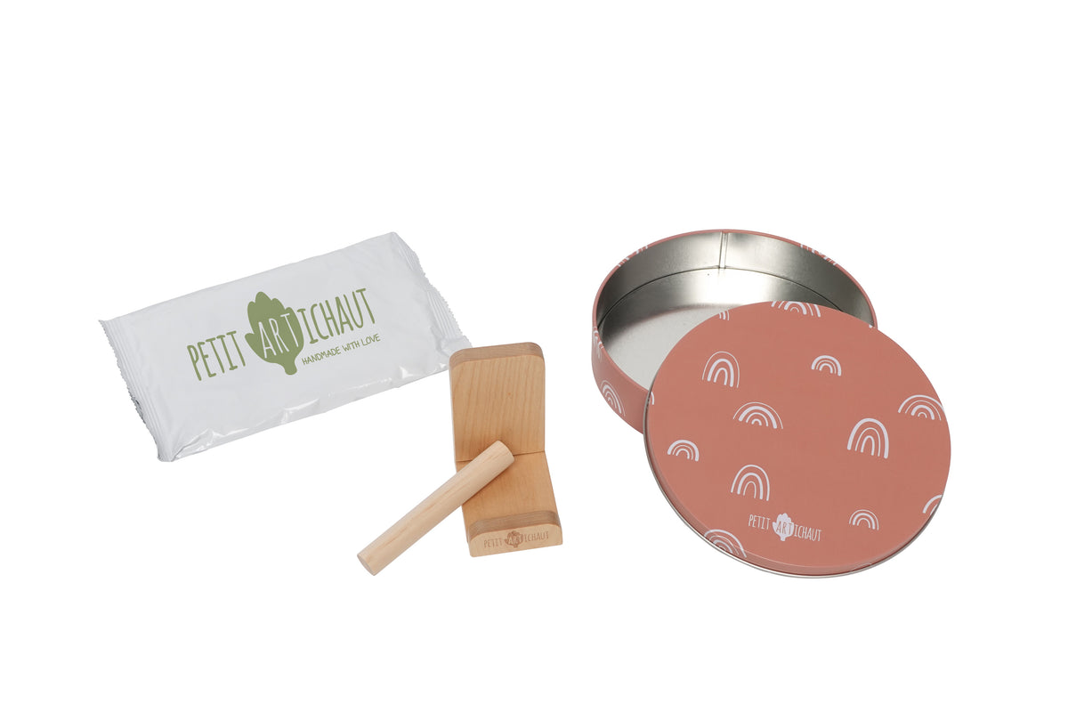 Petit Artichaut Baby Box Round - Rainbow Terracotta