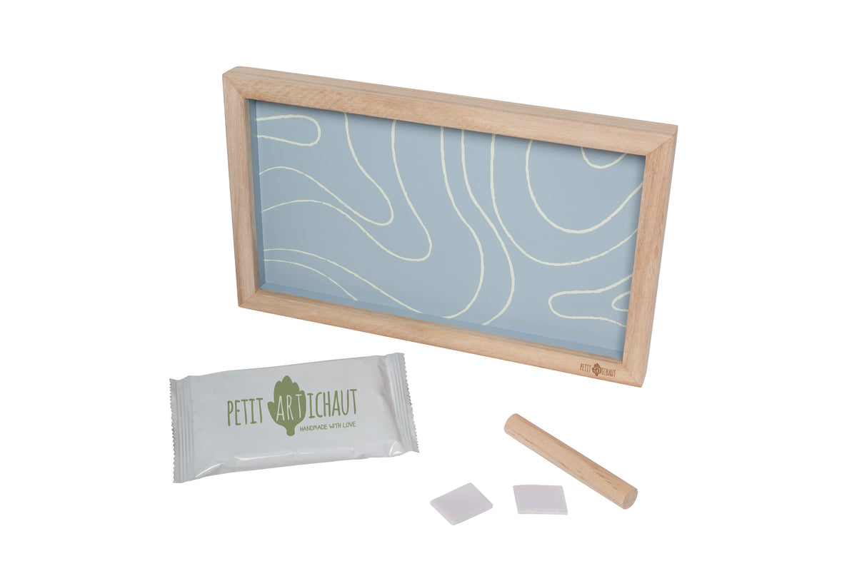 Petit Artichaut 2 Prints Frame - Blue Abstract