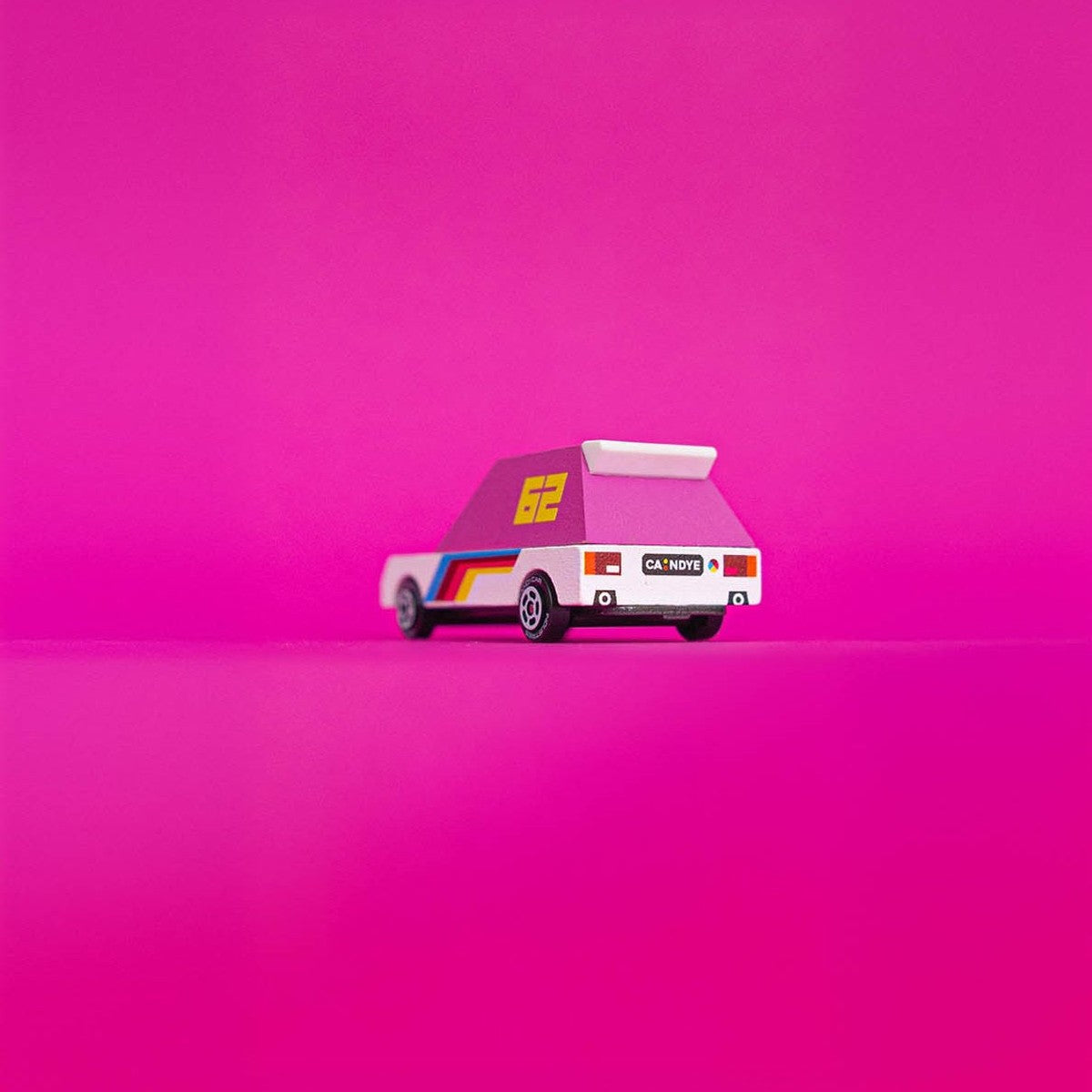 Candylab TOONS Wooden Diecast Car Pink 62 Racer