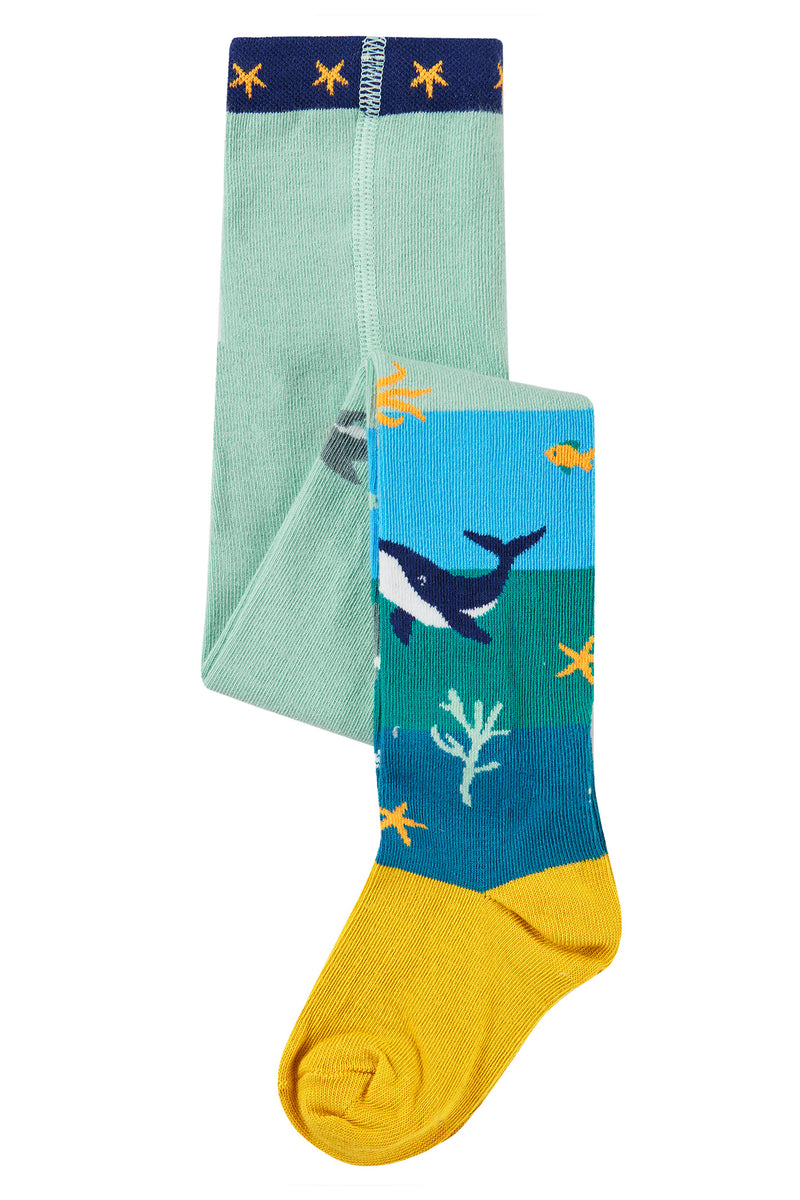 Frugi Little Norah Tights - Tropical Sea/Underwater