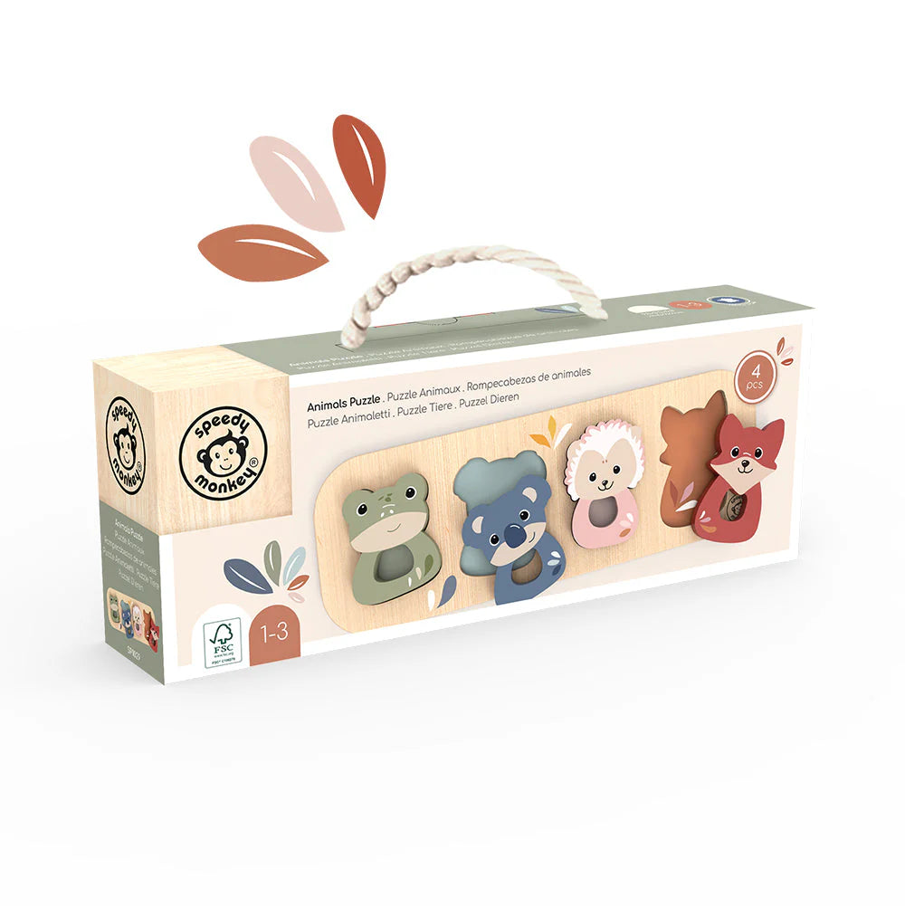 Speedy Monkey Animal Shape Puzzle