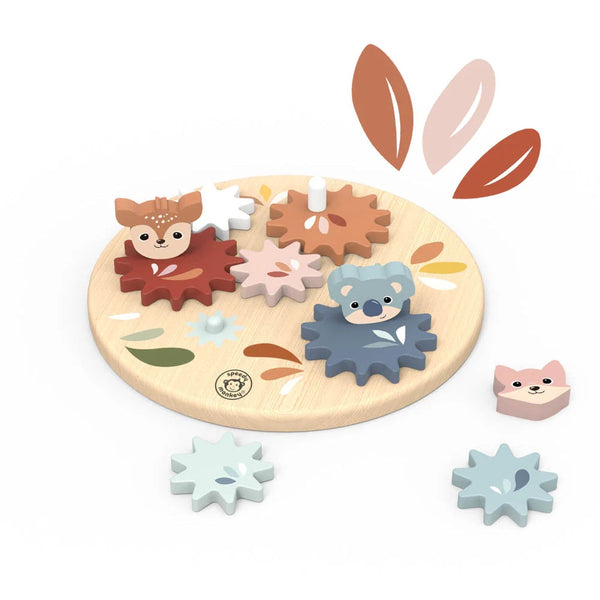 Speedy Monkey Wooden Gear Toy