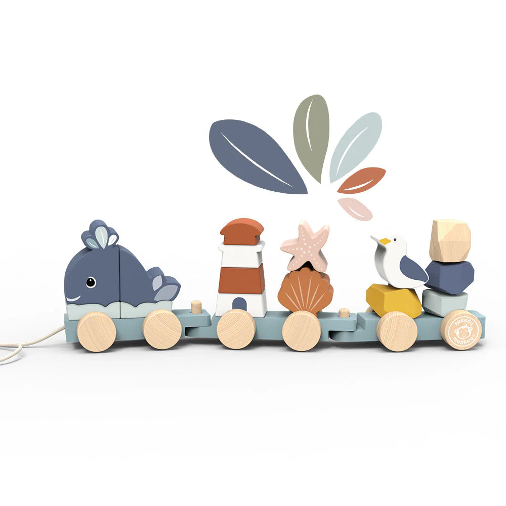 Speedy Monkey Ocean Stacking Train