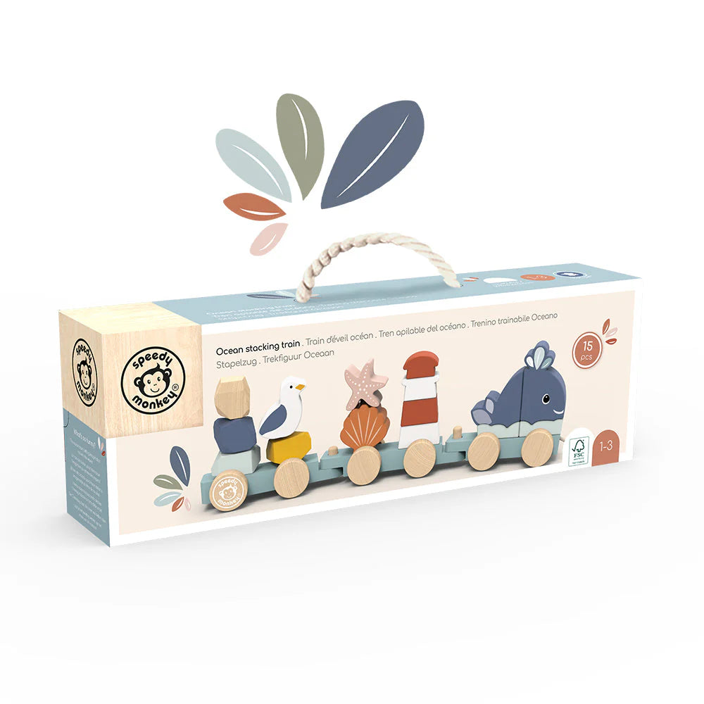 Speedy Monkey Ocean Stacking Train