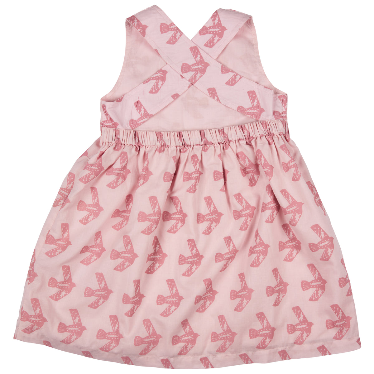 Pigeon Cross-back dress (AOP) - flying bird