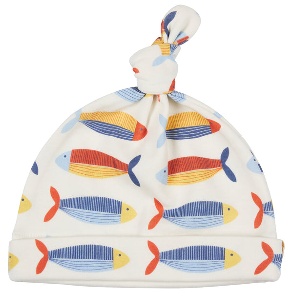 Pigeon Organics Knotted hat (AOP), sardines