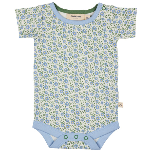 Pigeon Summer body (AOP) - ditsy - blue
