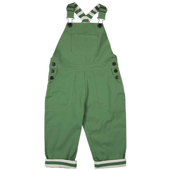 Pigeon Organics Worker dungarees (twill), green