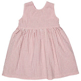 Pigeon Cross-back dress (seersucker check) - pink