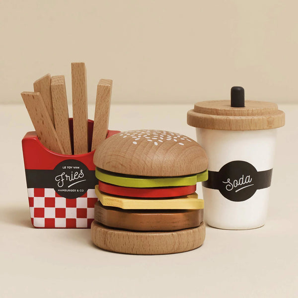 Le Toy Van Gormet Hamburger Wooden Food Playset