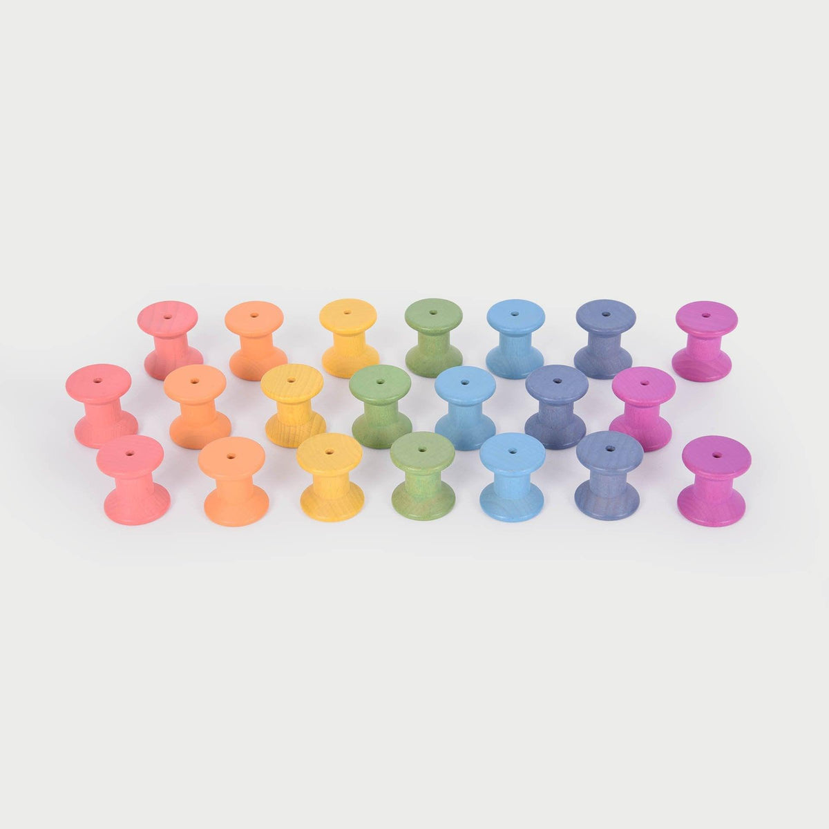 Rainbow Wooden Spools