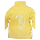 Lazy Jacks Children's Wells-Next-the-Sea Printed 1/4 Zip Sweatshirt - Lemon