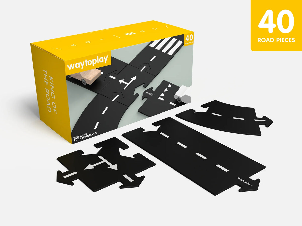 Way to Play Flexible Toy Road Set - King of the Road (40pcs)