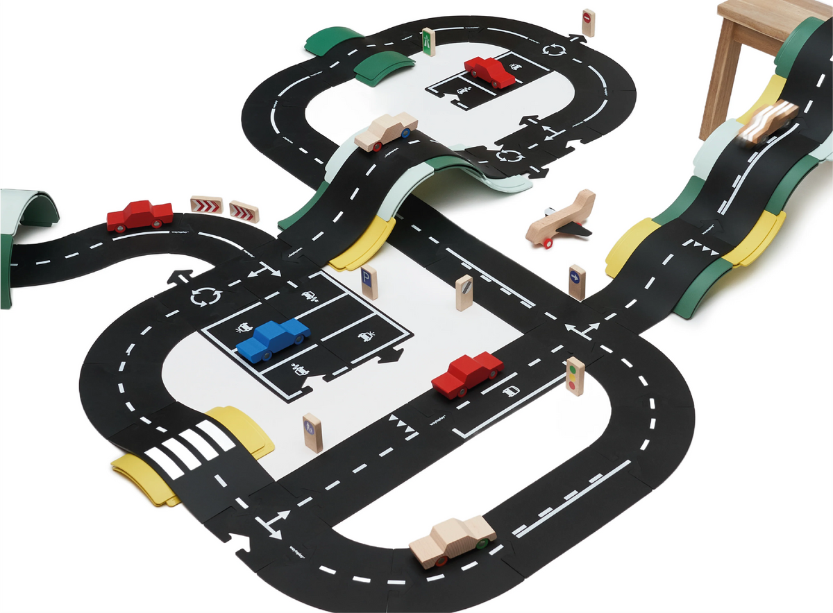 Way to Play Flexible Toy Road Set - King of the Road (40pcs)