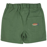 Pigeon Embroidered pull-on shorts - green