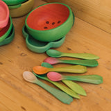 Oli&Carol Rubberwood Baby Spoon Pack - Carrot and Radish