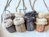 Sheepskin Baby Puddy Mitten - "Keep Safe" Cord