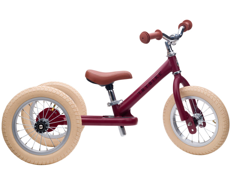 Trybike - Matte 2 In 1 Balance Trike - Vintage Red