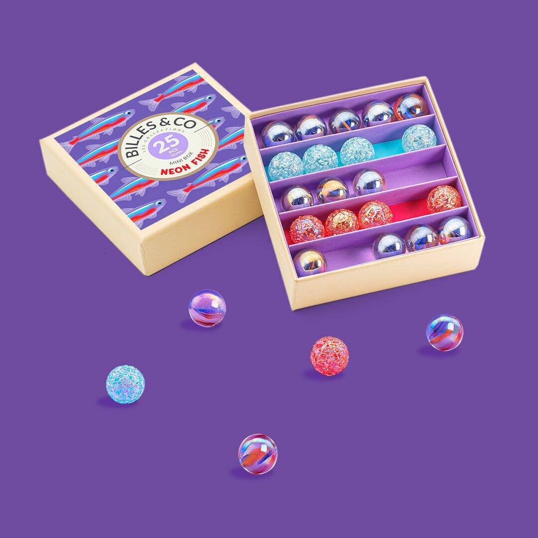 Small box of Neon Fish marbles