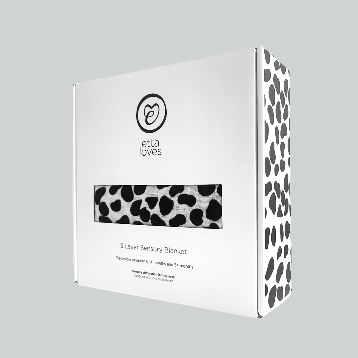 ANIMAL PRINT MUSLIN BLANKET - reversible - birth to 12 months