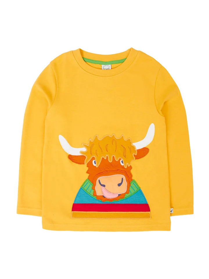 Frugi Adventure Circular Top - Bumblebee/Highland Cow