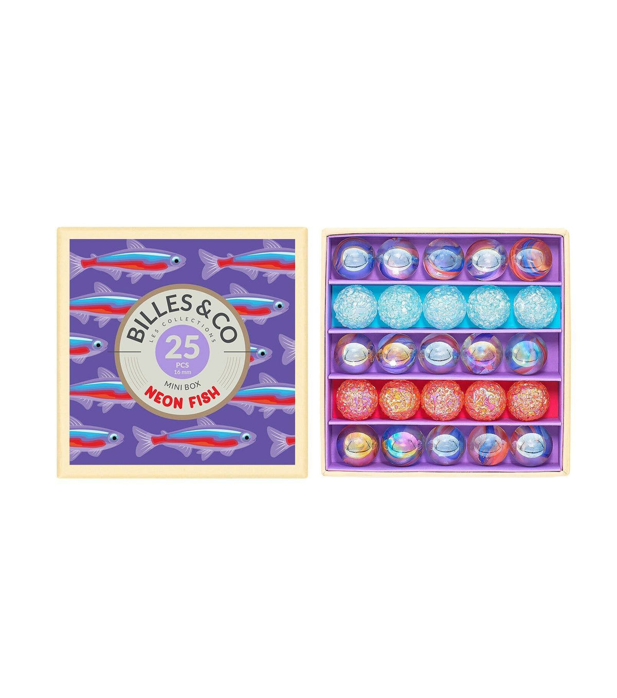 Small box of Neon Fish marbles