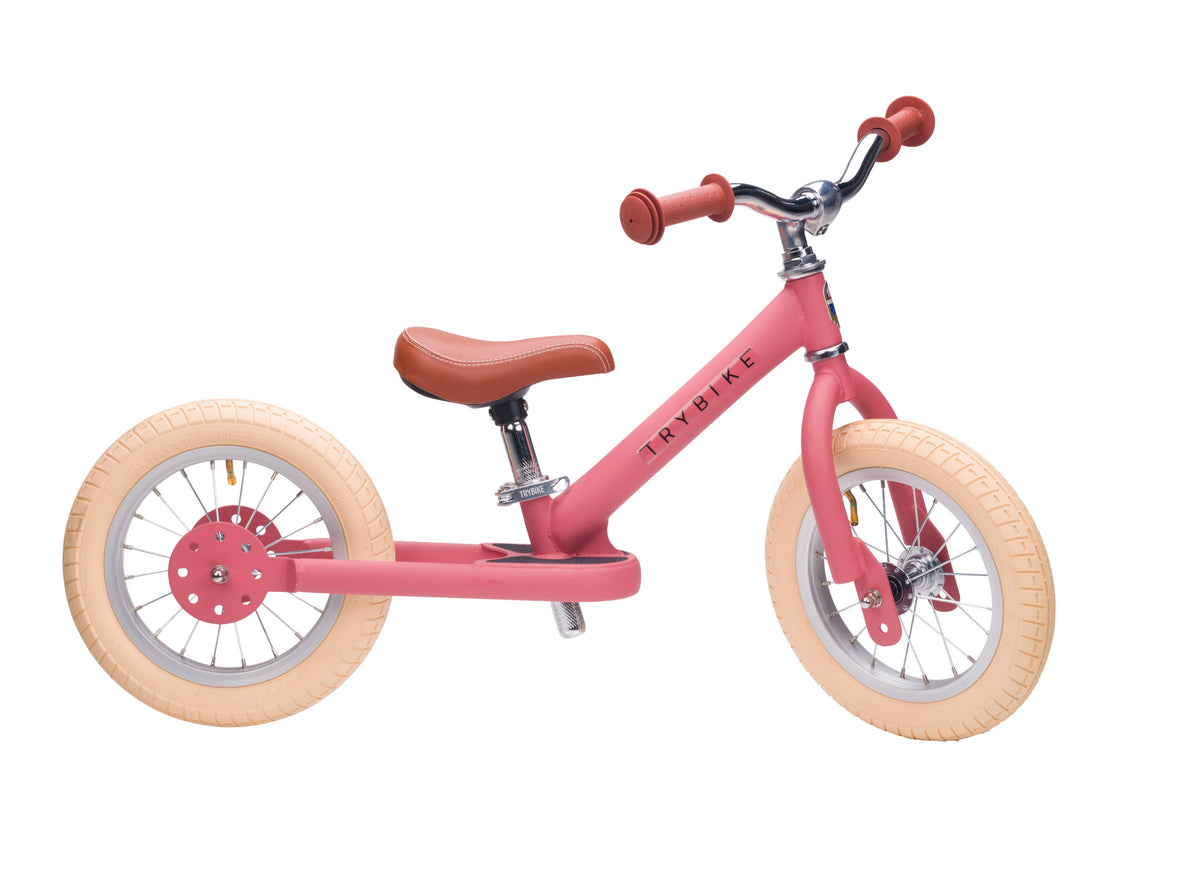 Trybike - Matte 2 In 1 Balance Trike - Vintage Pink