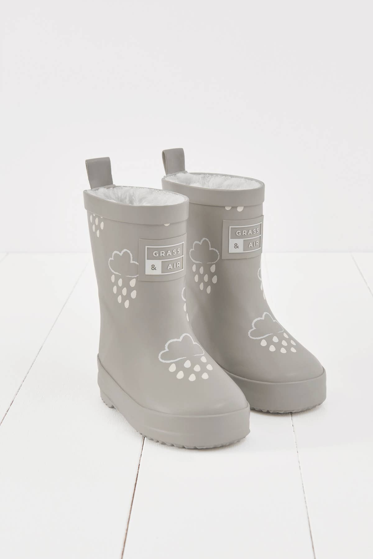 Grass+Air Geothermal Grey Colour-Changing Kids Wellies