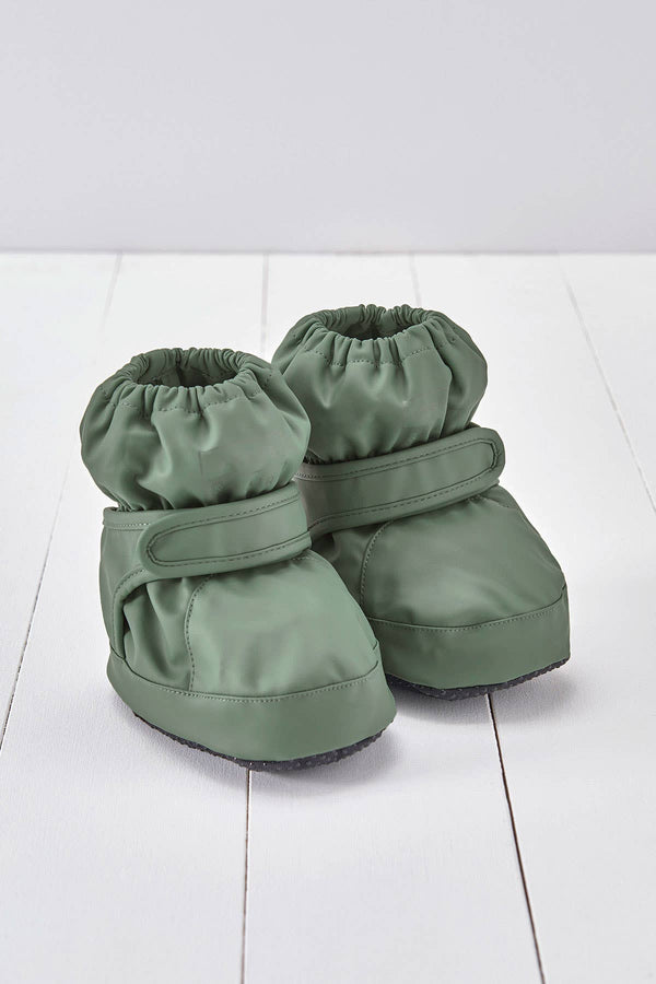 Grass + Air Khaki Green PU Showerproof Bootie