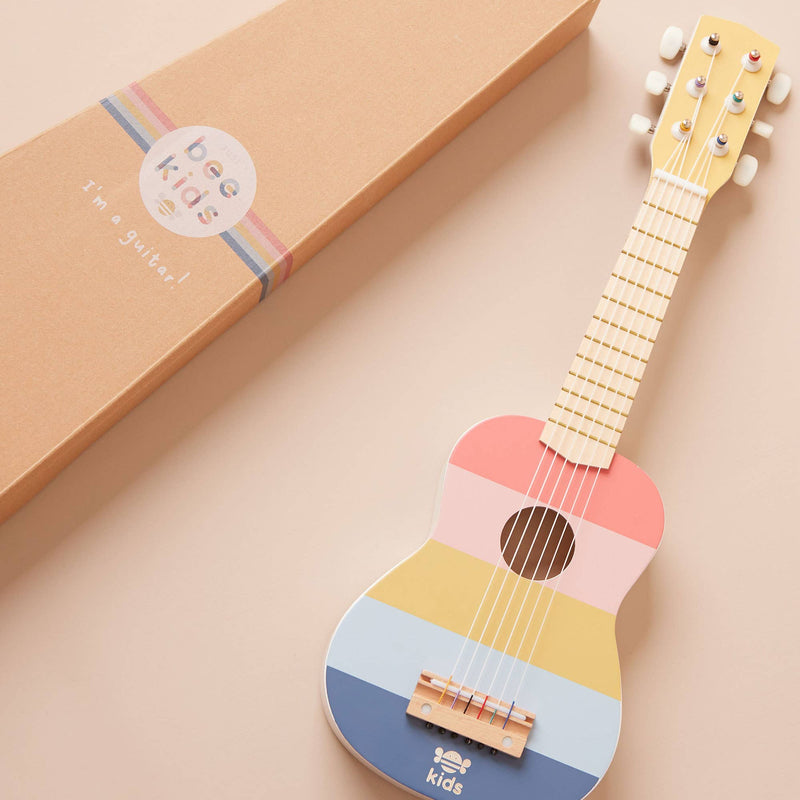 Just Bee Kids Stripe Wooden Guitar Toy