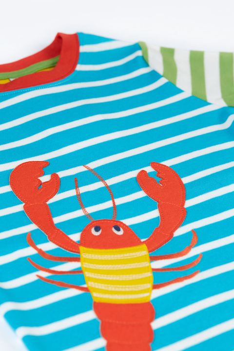 Frugi Hotchpotch Applique T-Shirt - Hotchpotch/Lobster