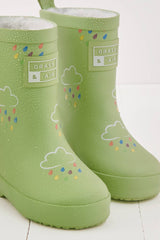 Glacial Green Colour-Changing Kids Wellies