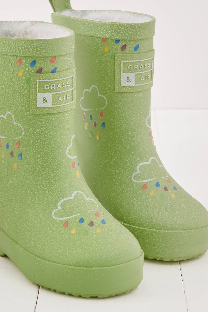 Glacial Green Colour-Changing Kids Wellies