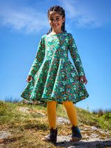 Frugi Sofia Skater Dress - Wildflower Wander