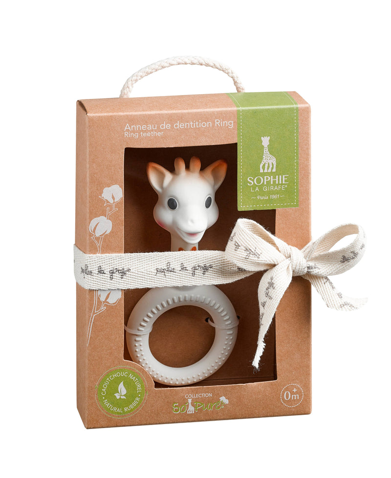 So Pure Sophie La Girafe Ring Teether - Natural Rubber